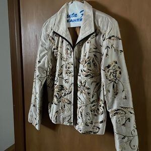Gold silk embroidered jacket- small.